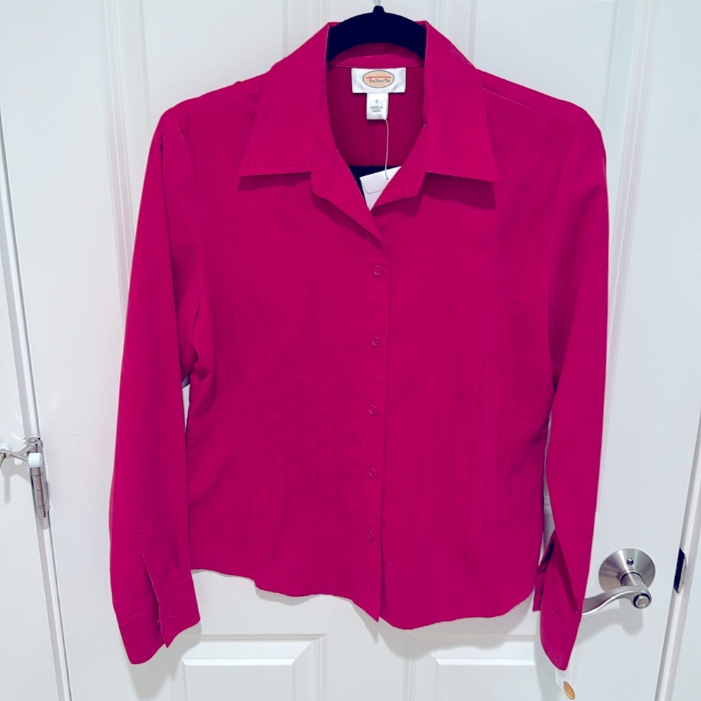 Talbots Moleskin Shirt-Pleated Detail Size S NWT